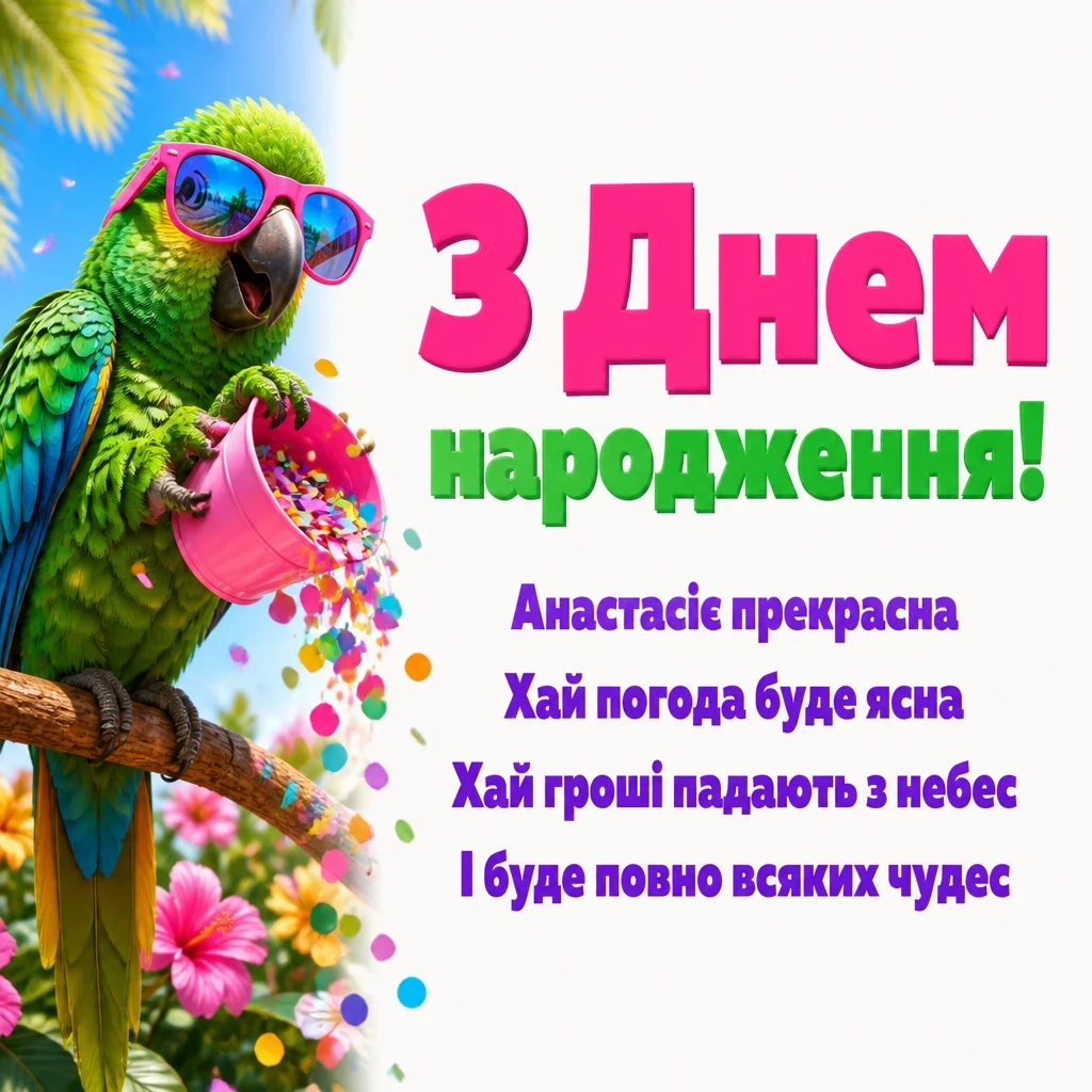 з днем народження анастасія