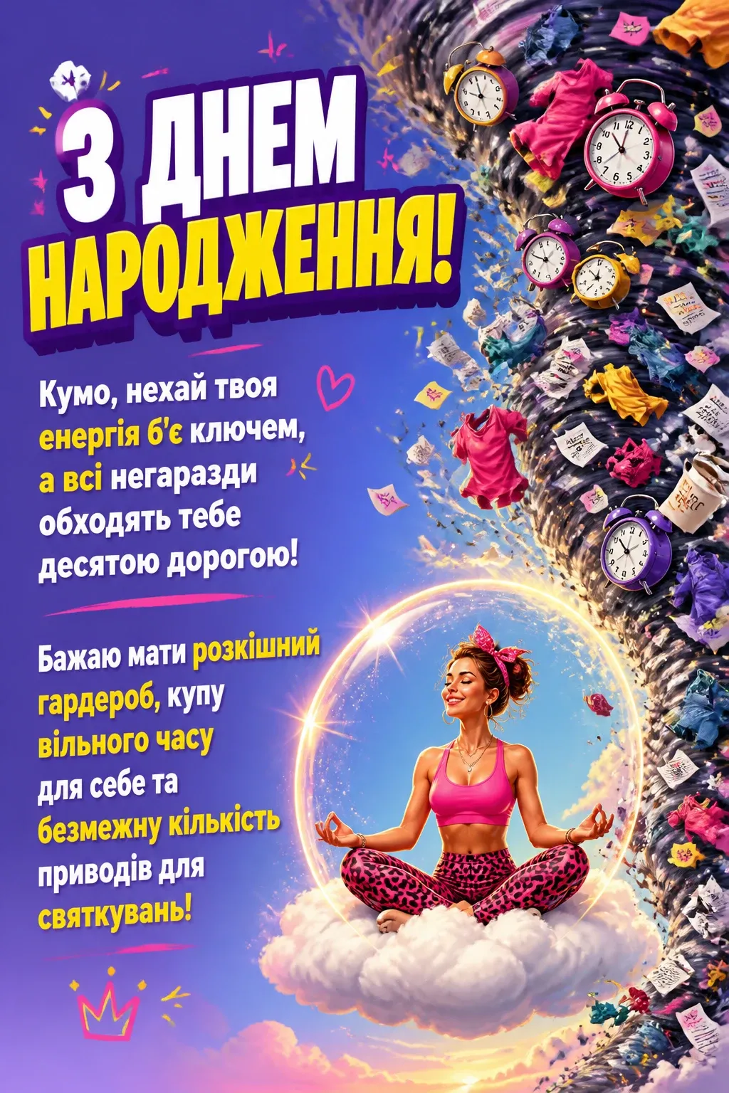 прикольні привітання з днем народження кумі своїми словами