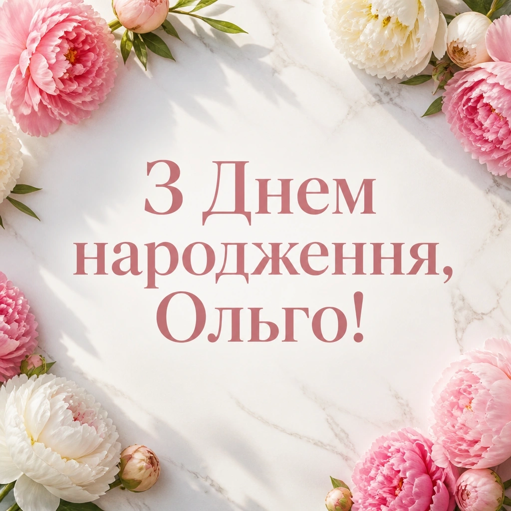 з днем народження ольга