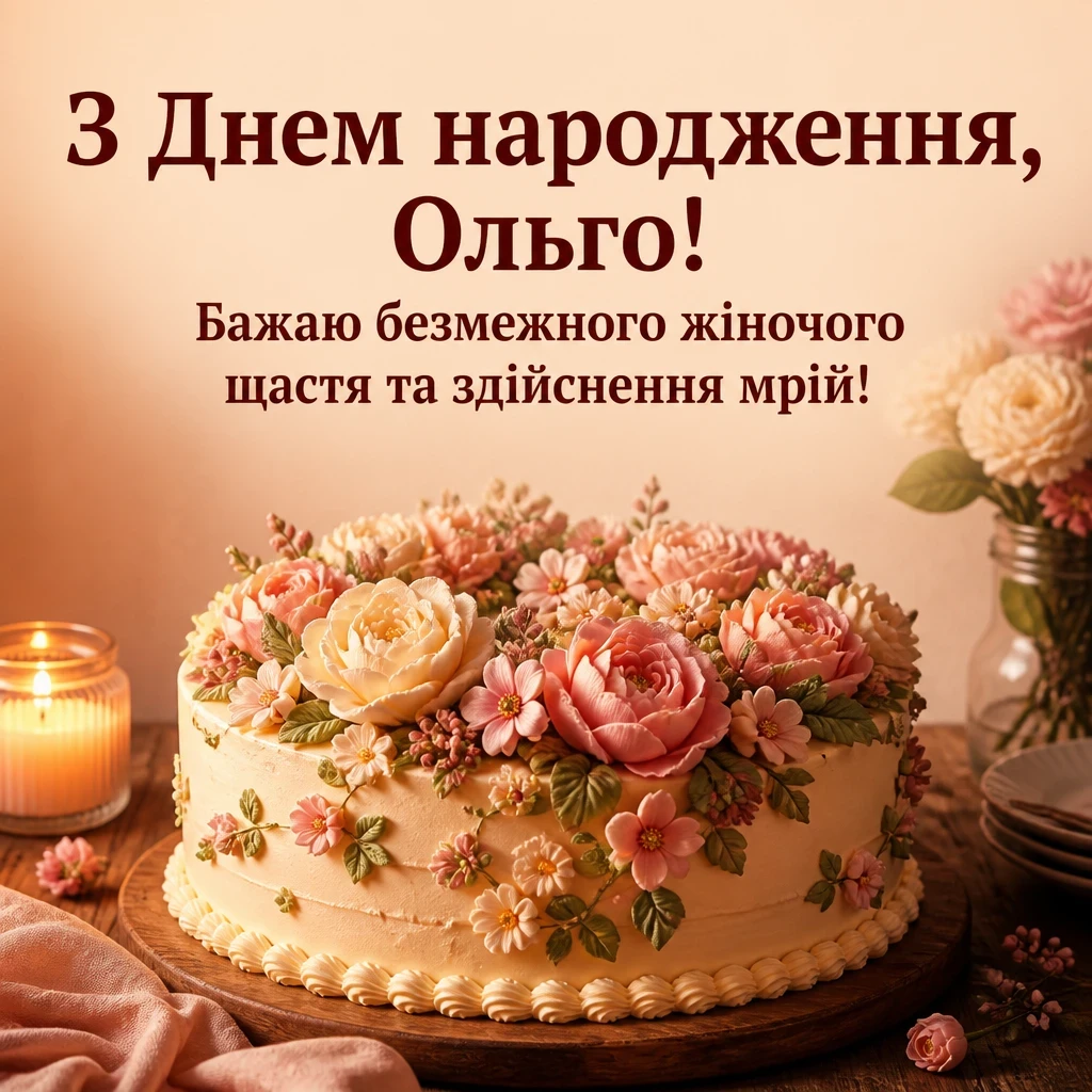 з днем народження ольга