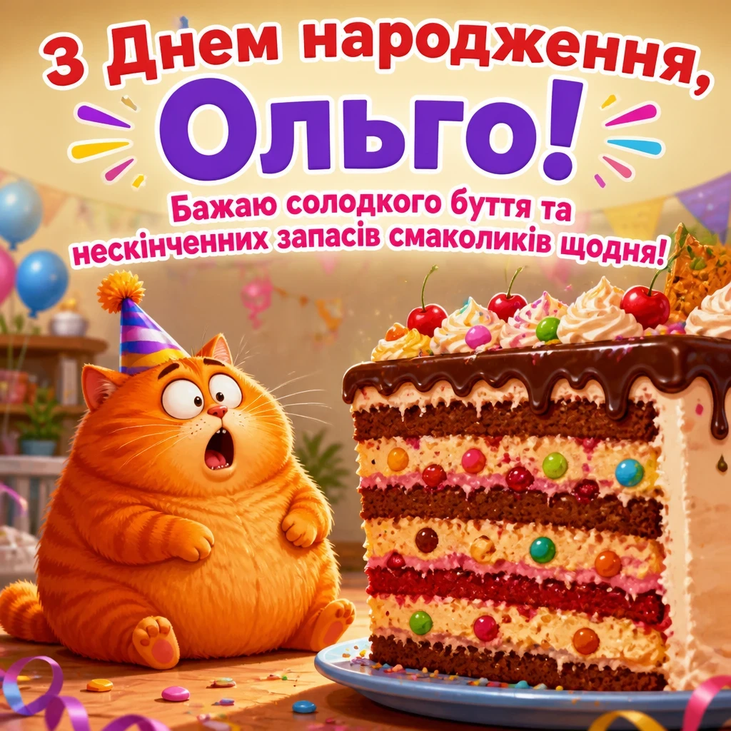 з днем народження ольга