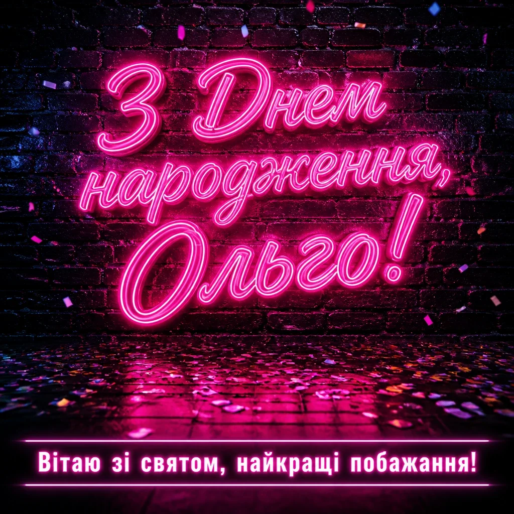 з днем народження ольга