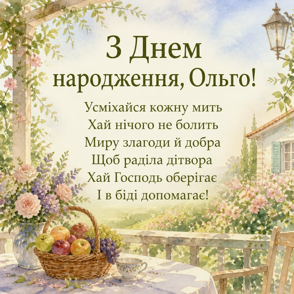 з днем народження ольга