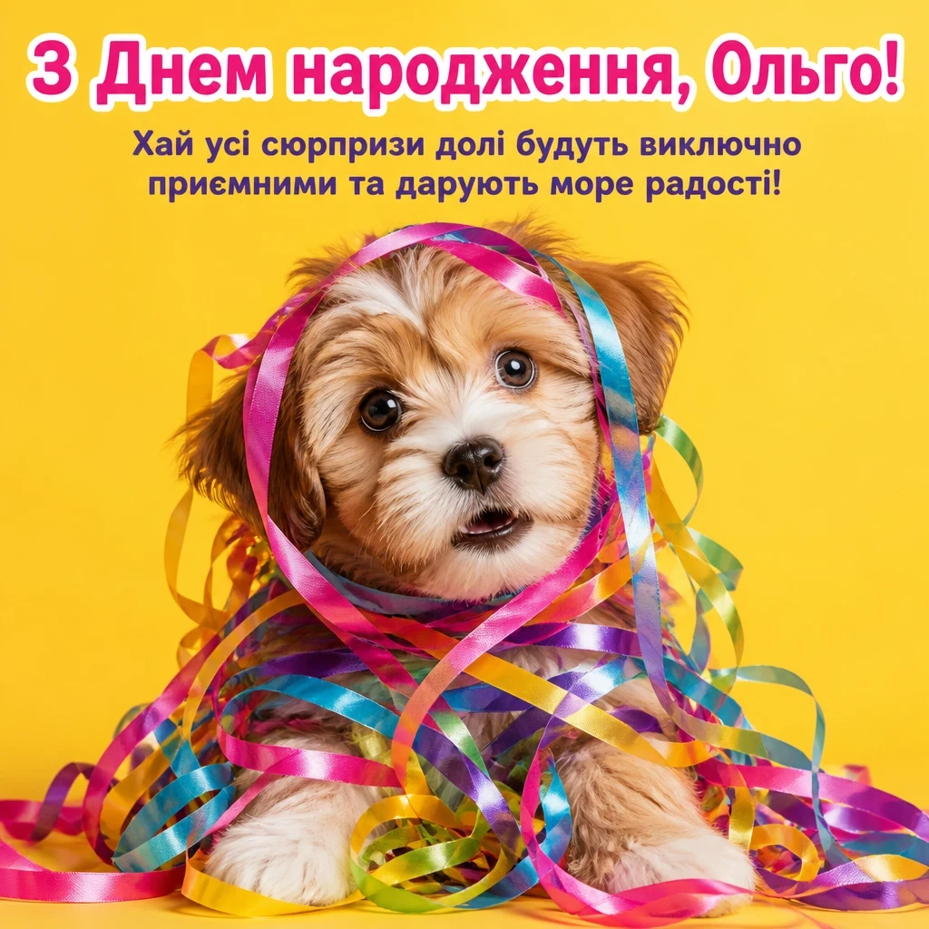 з днем народження ольга