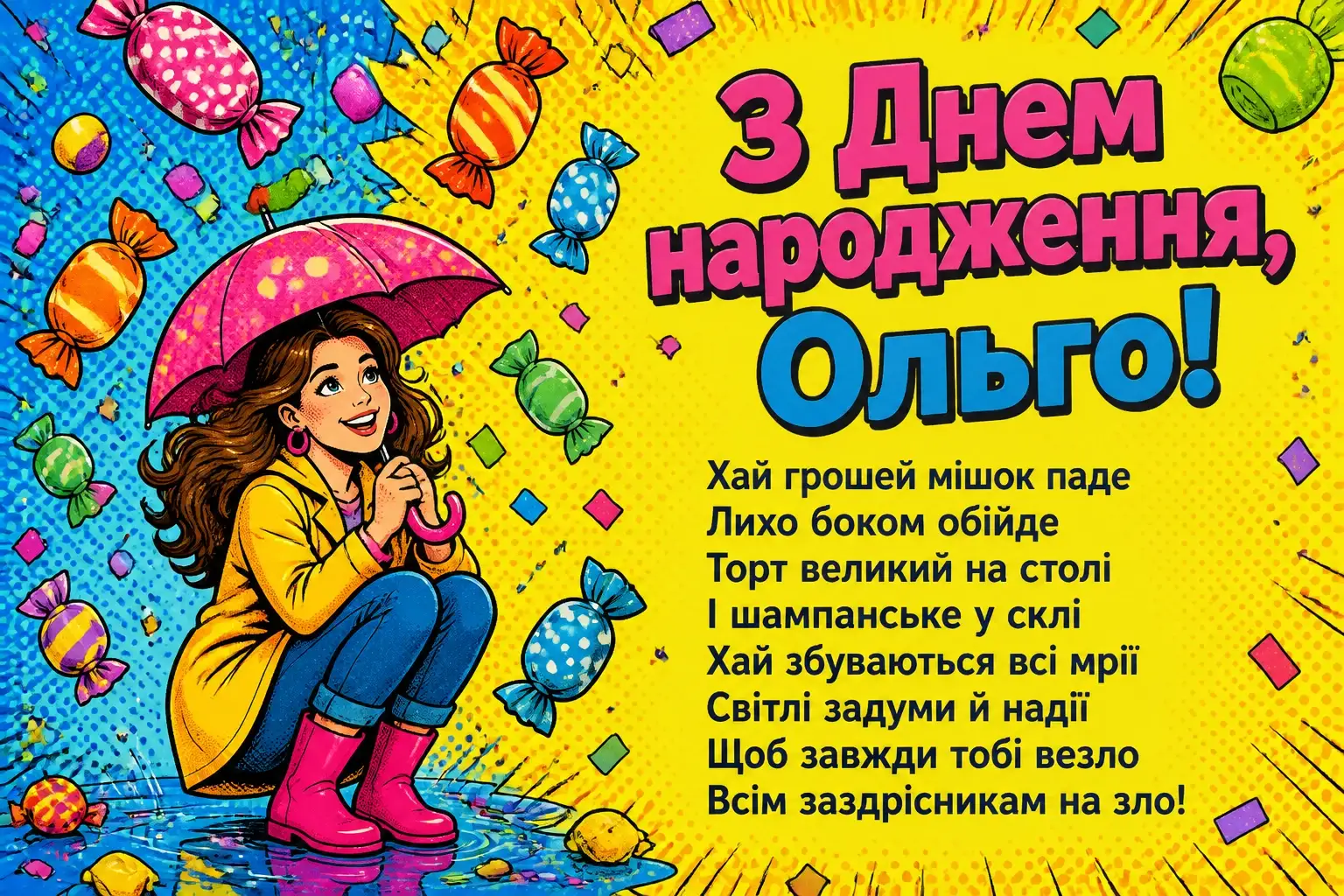 з днем народження ольга