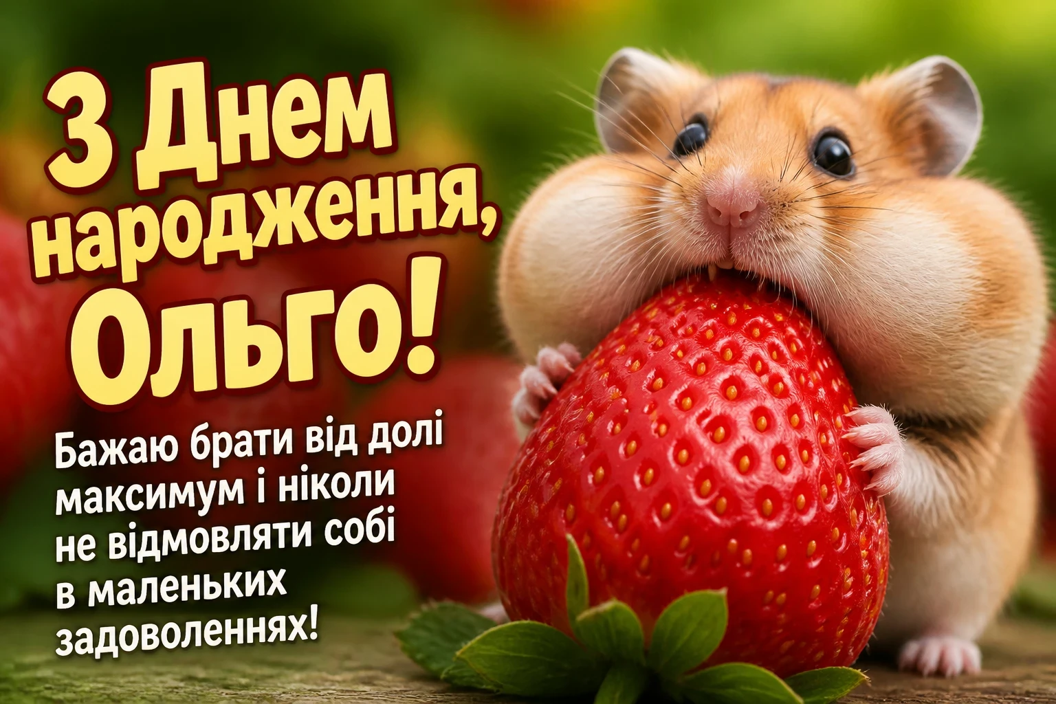 з днем народження ольга