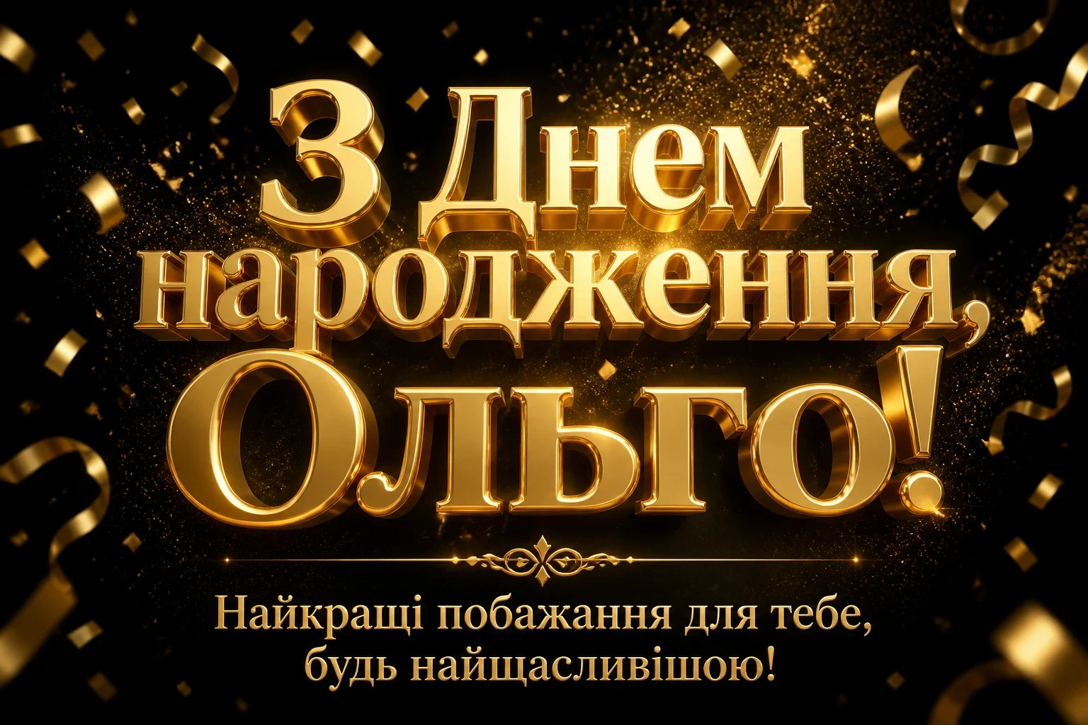 з днем народження ольга