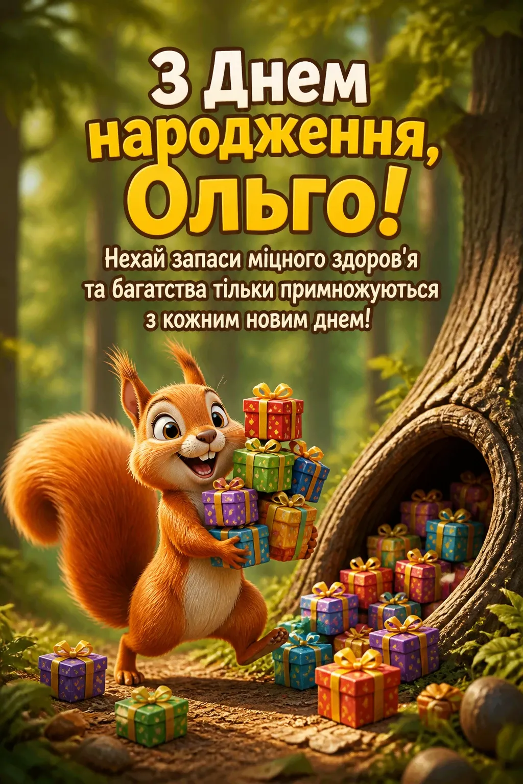 з днем народження ольга