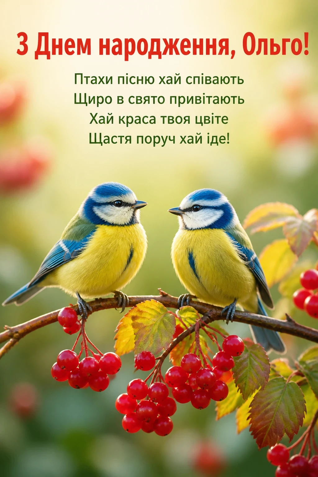 з днем народження ольга