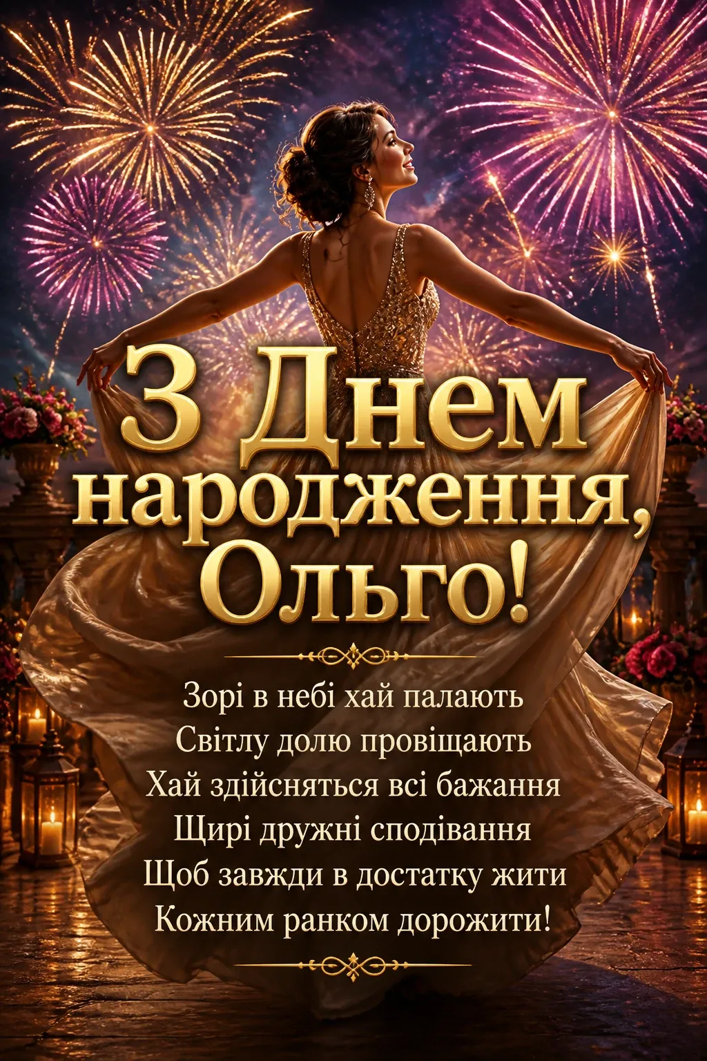 з днем народження ольга