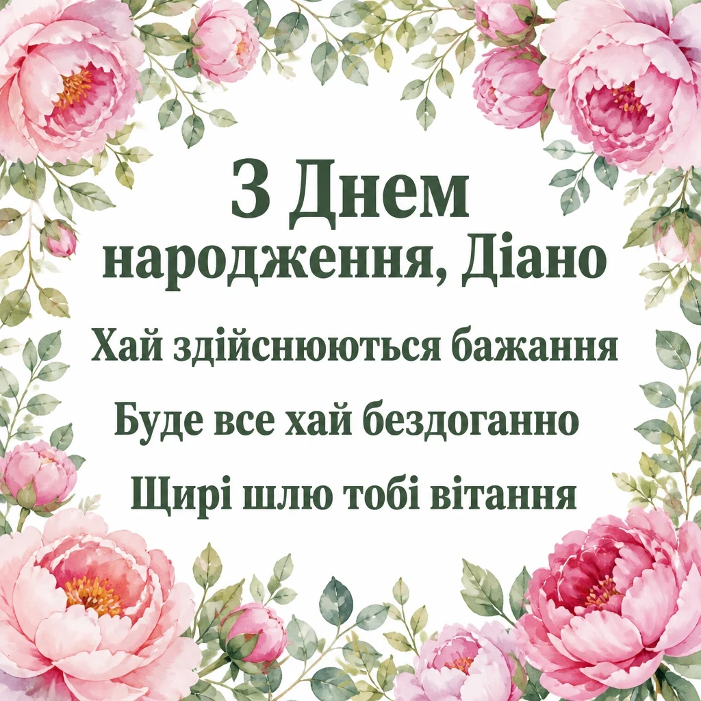 з днем народження діана