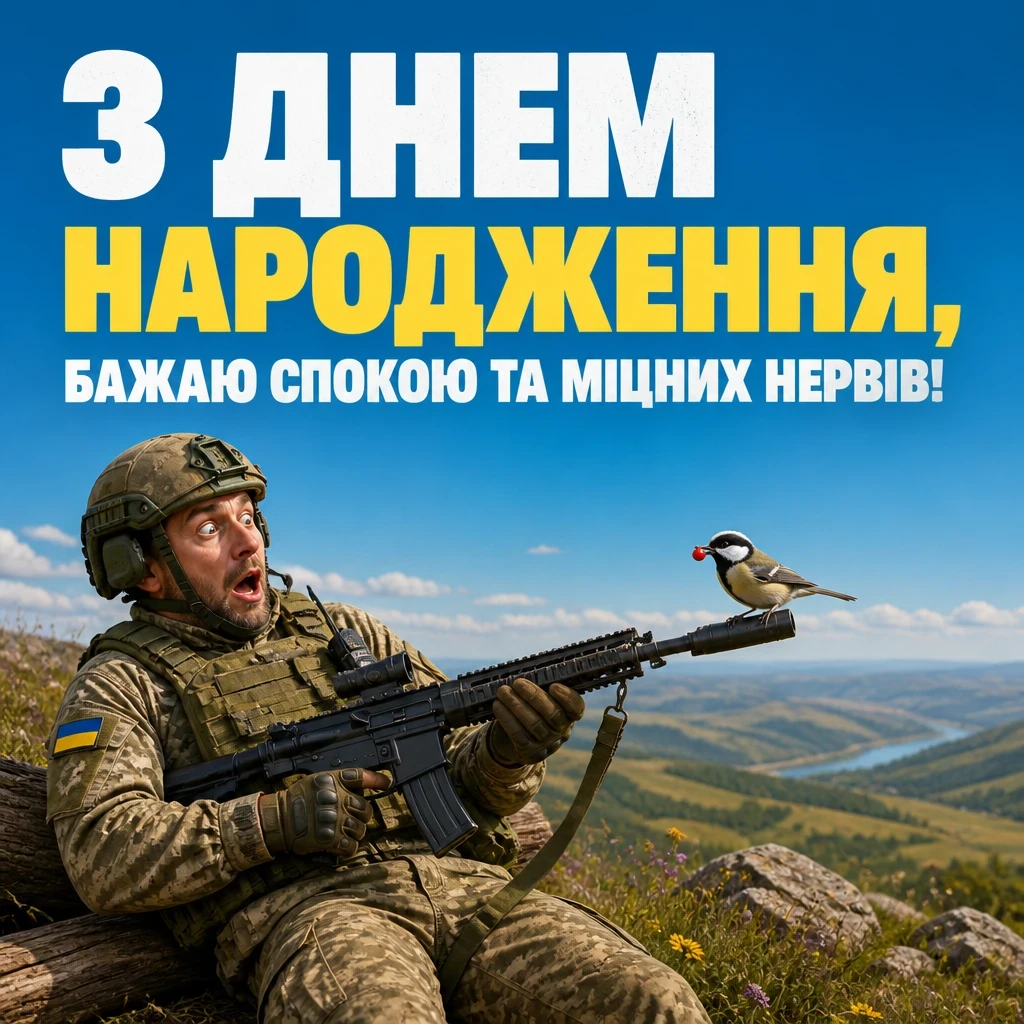 привітання з днем народження військовому