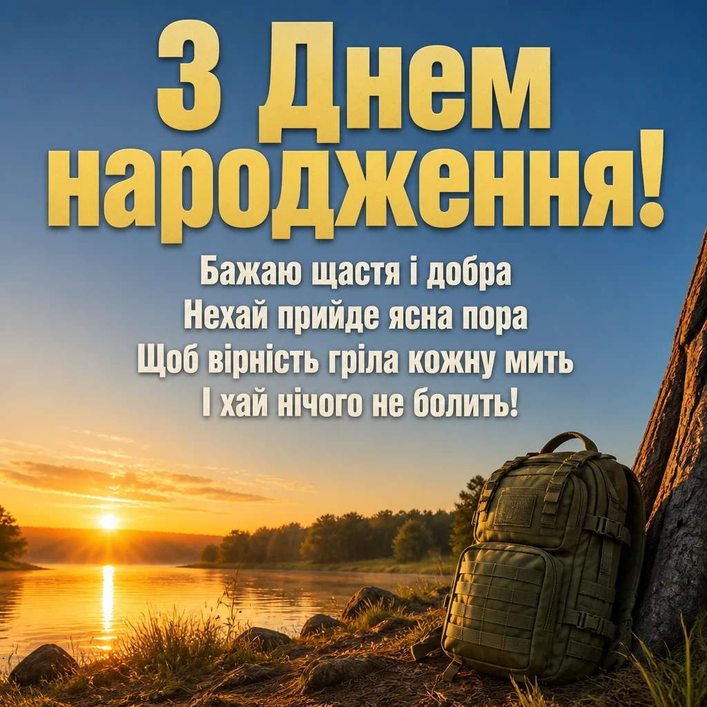 привітання з днем народження військовому