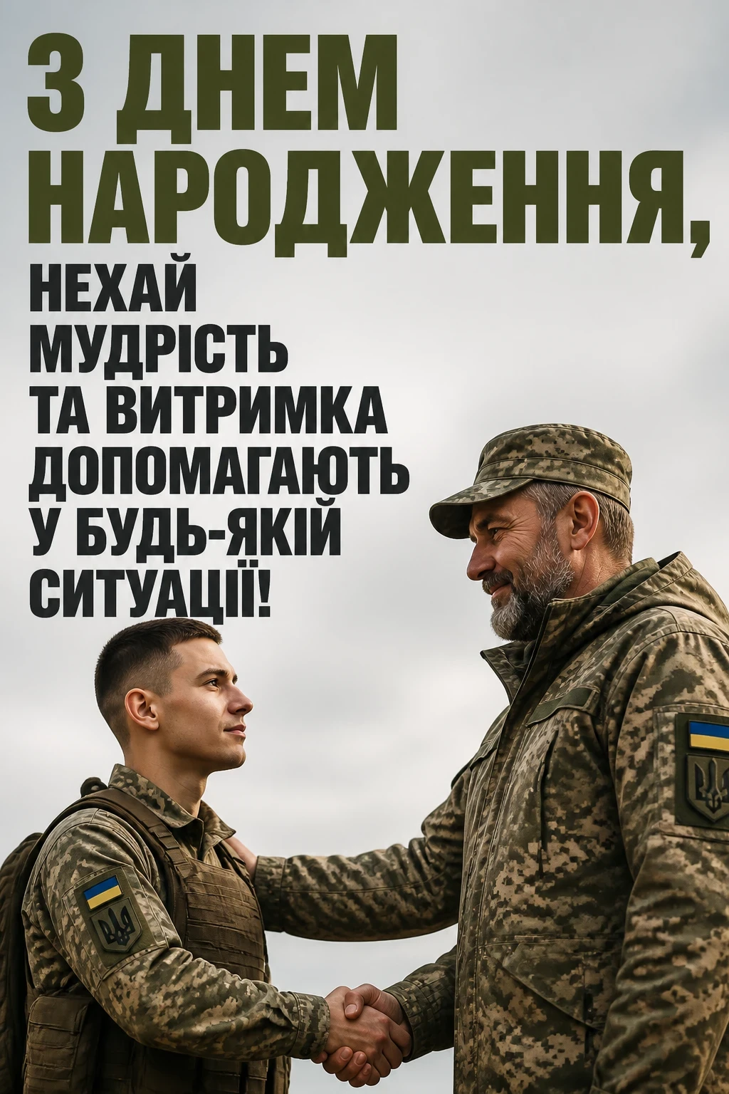 привітання з днем народження військовому
