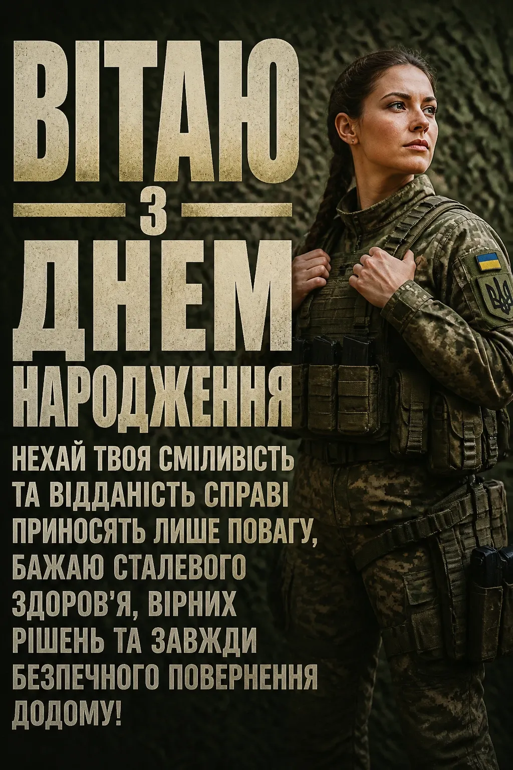 привітання з днем народження військовому