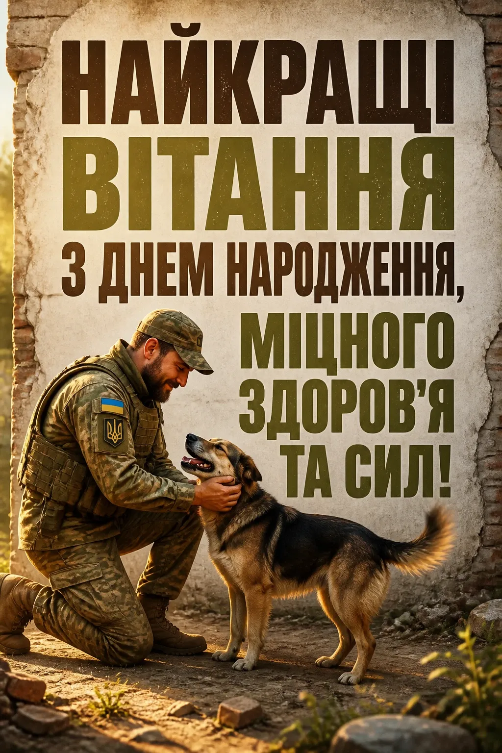 привітання з днем народження військовому