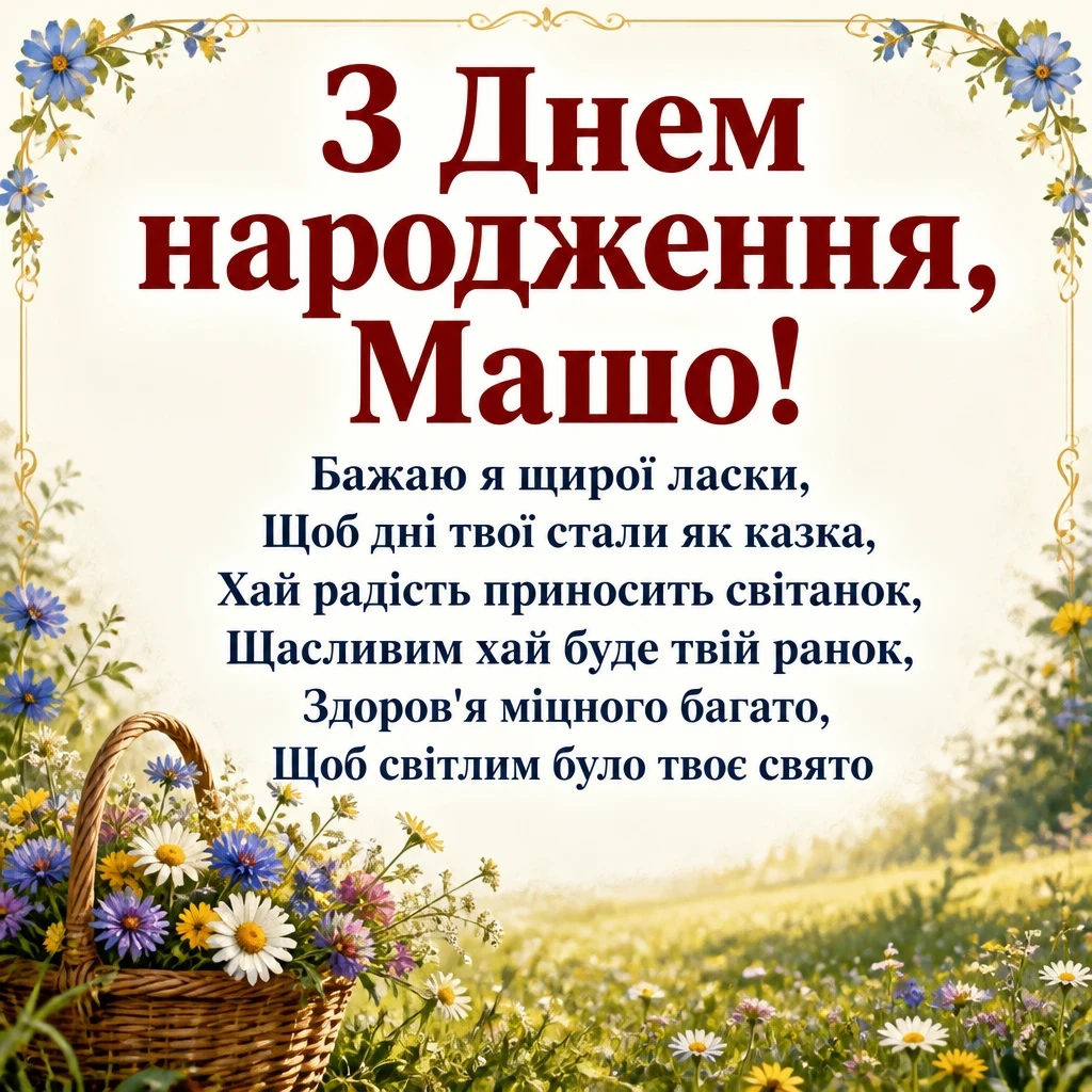 з днем народження маша